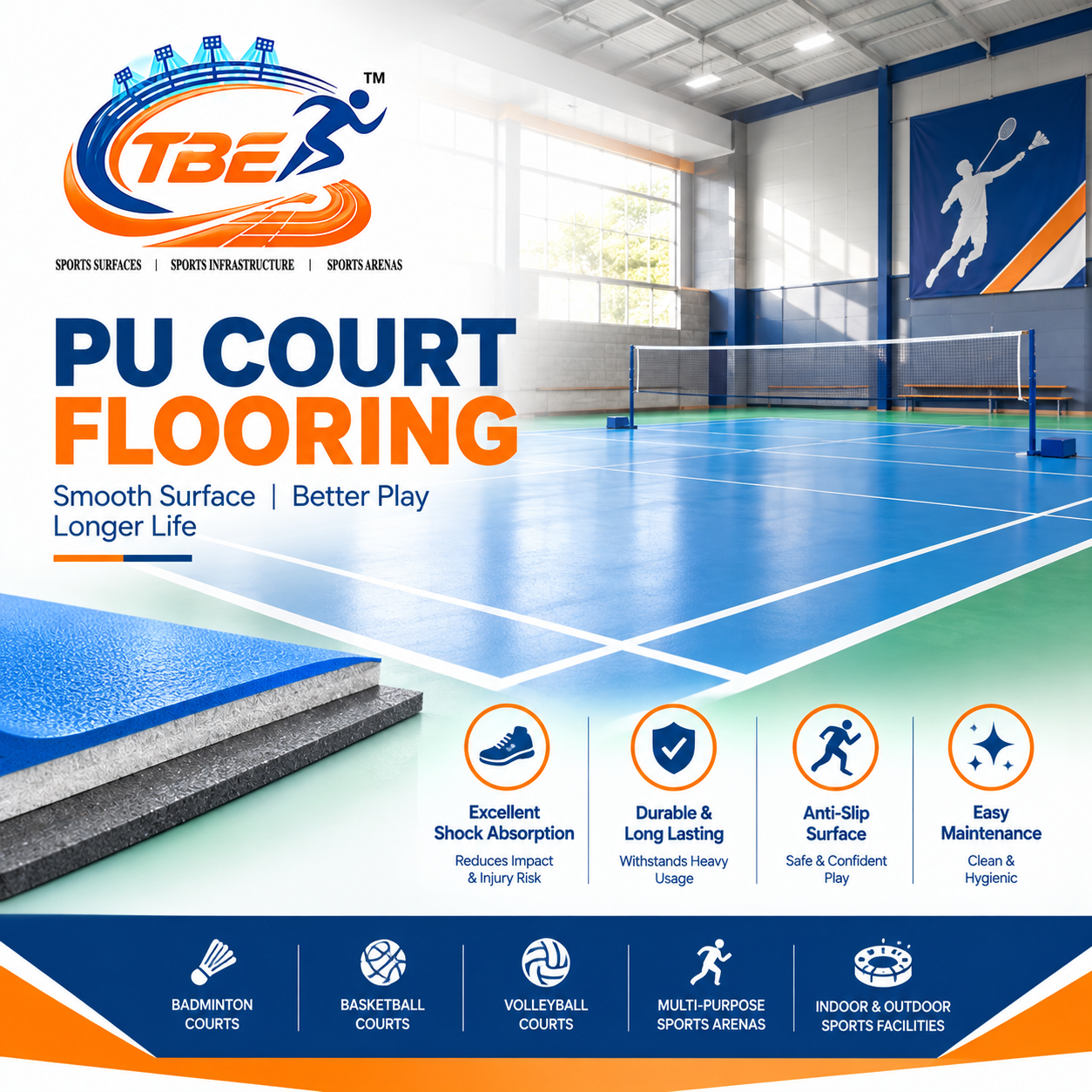 PU Court Flooring