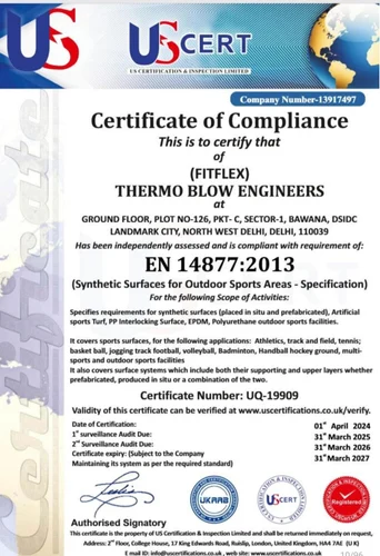 Thermo Blow Engineers — Quality Certificate